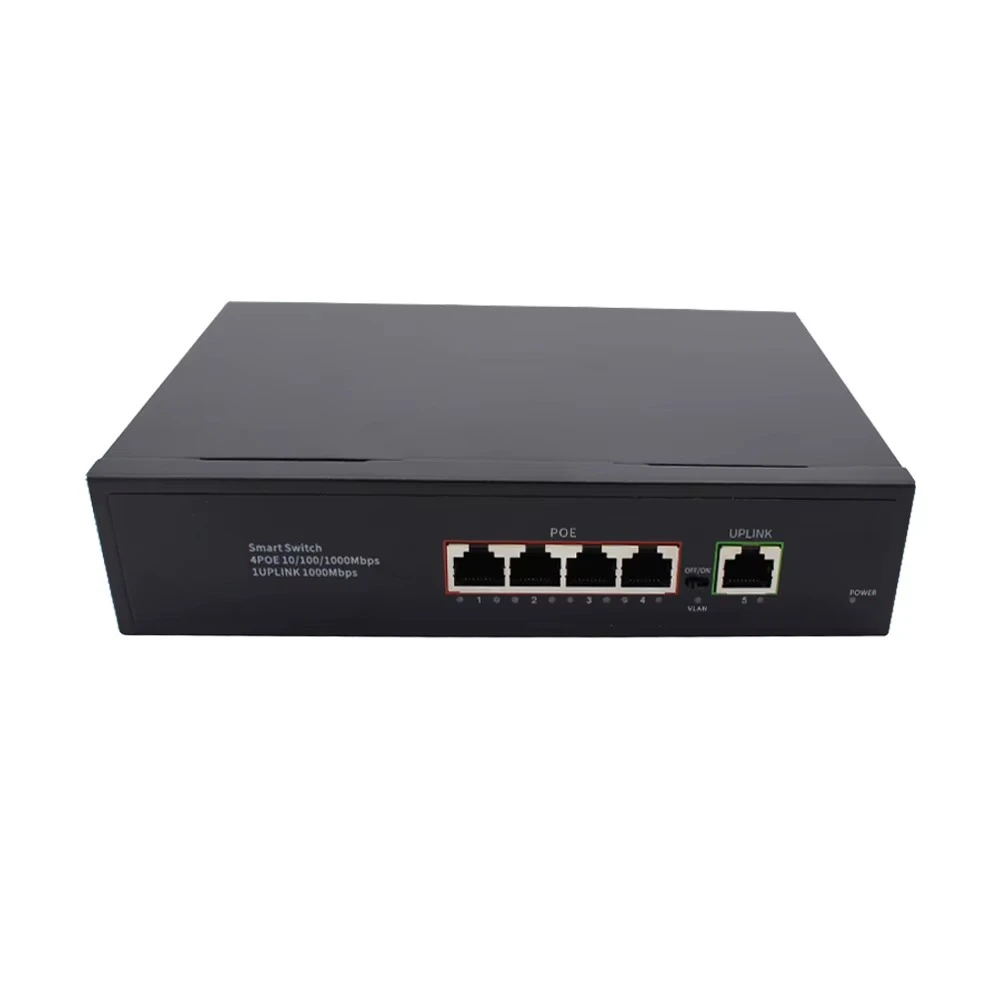 Gigabit PoE IP Ethernet Switch 4 PoE Ports 1 Uplink Port 10/100/1000Mbps IEEE802.3af/at DC52V65W NUFIBER NF-PSE5104G