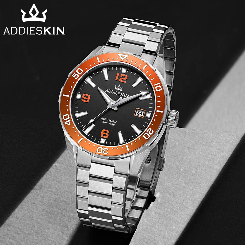 

ADDIESKIN Luxury High Quality Automatic Men's Watch Sapphire Ceramic Bezel Luminous 200m Waterproof Diving Watch Miyota 9015 New