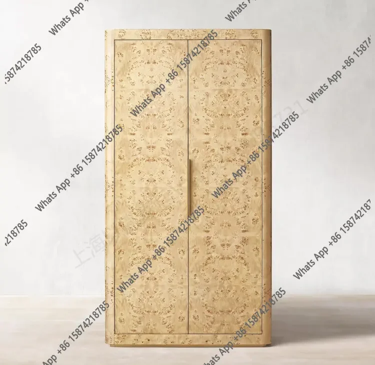 

X29 American Bark Wardrobe Modern French Cabinet Locker Modern Simple Locker Glass Door Bookcase