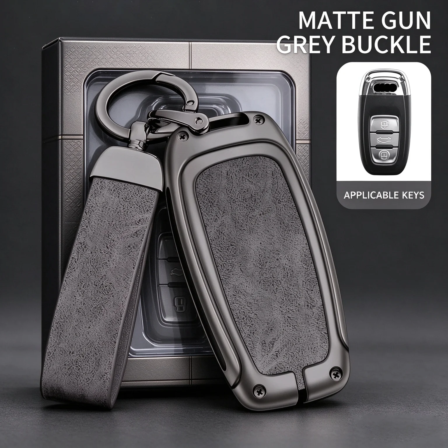 Car Key Fob Case Full Cover Shell For Audi R8 Q5 Q7 S3 S4 S5 S6 S7 S8 SQ5 RS5 RS7 A4 A5 A6 A7 A8 Quattro 2015-2022 Accessories