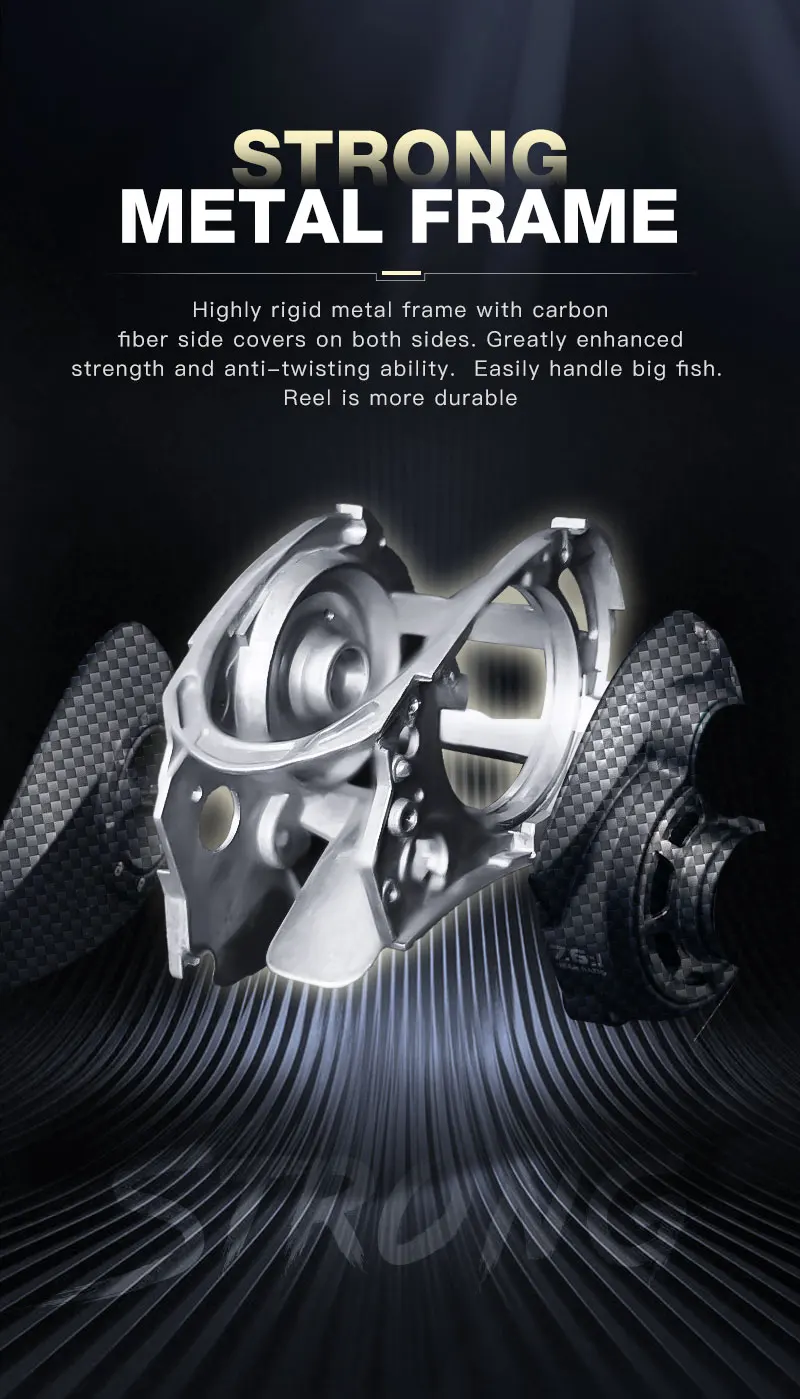 Seasir P-Series Cast Pro 145 g BFS Baitcasting Angelrolle Ultraleichter Metallrahmen 7,6:1 11+1BB Drag 6 kg Süßes Salzwasserangeln – Detail 3