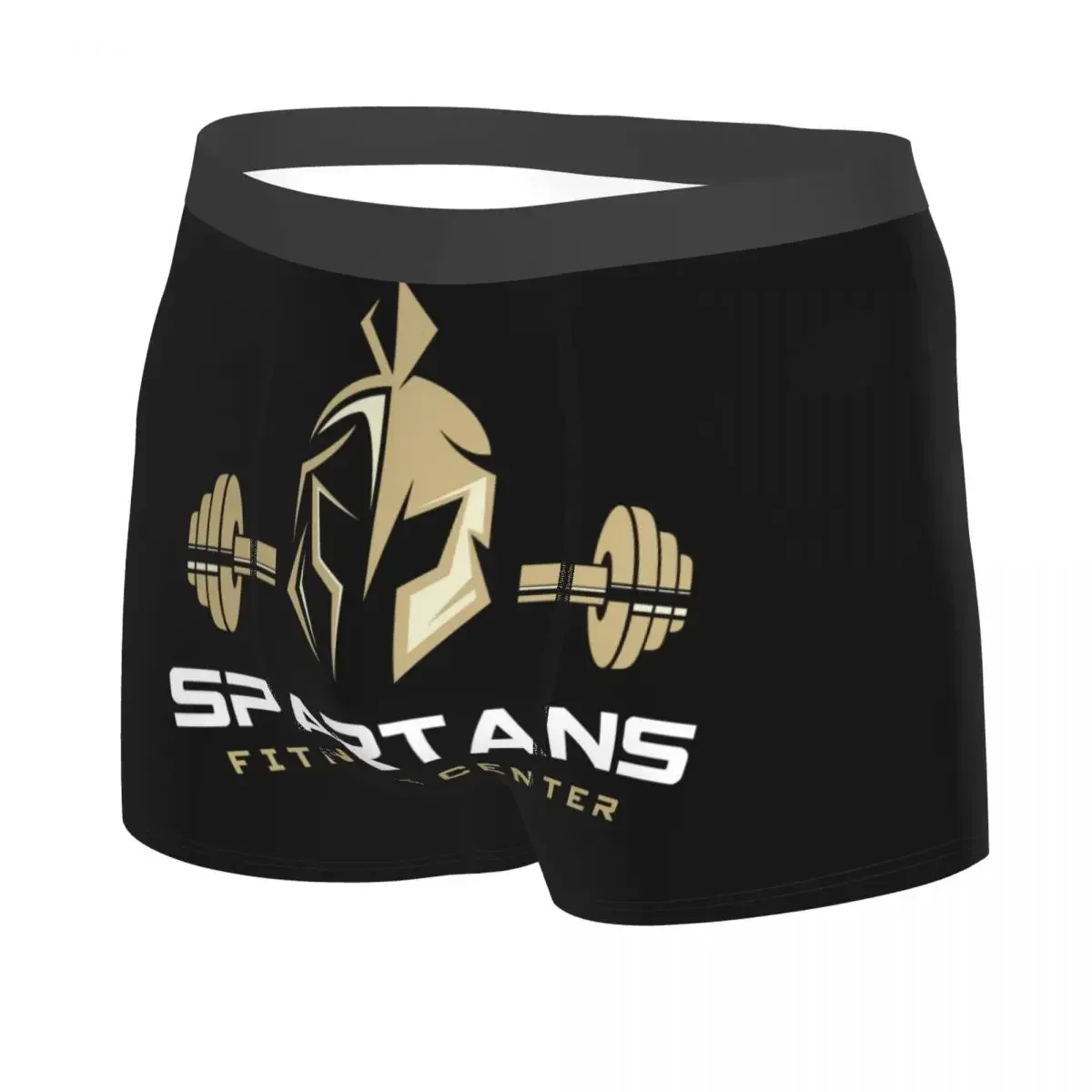 GYM Spartan Fitness Underwear Men Printed Customized Boxer Shorts Panties Briefs Soft Underpants