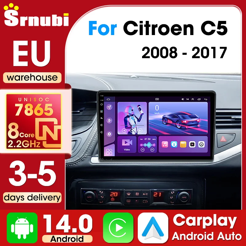 Autoradio Carplay pour Citroën C5 X7 III 2008 - 2017, lecteur multimédia Android Auto, autoradio, navigation, stéréo, unité principale 2 Din