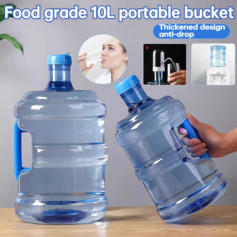 

Multifunctional 10L portable thick water bucket with lid,can handheld,used for drinking tea and coffee,for camping,school,office