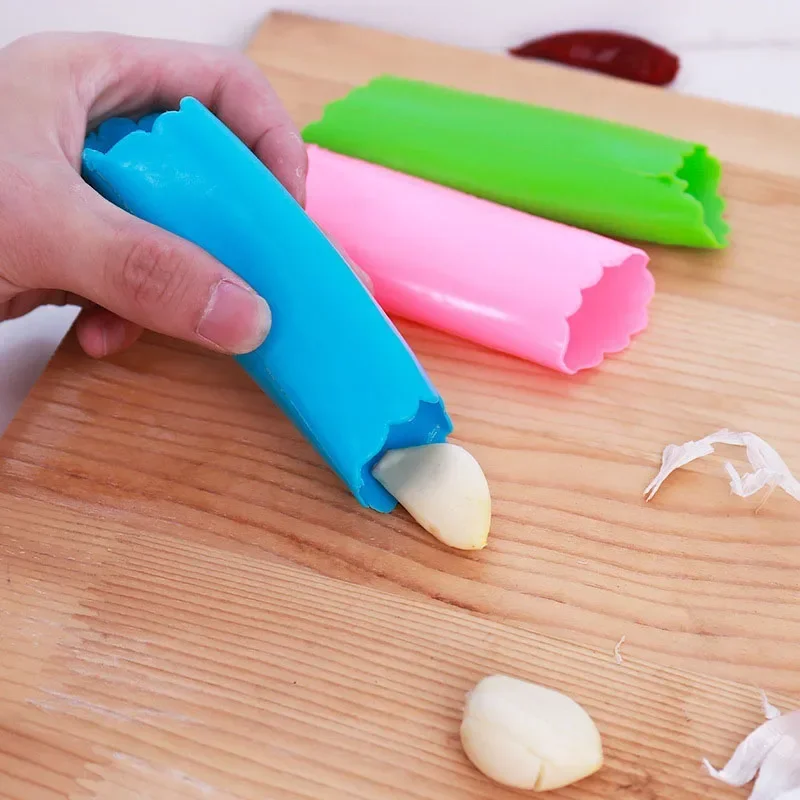 Silicone Garlic Peeler Simple Easy Peel Tool Kitchen Gadget Soft Tube Stripper Manual Press Peeler Gadget