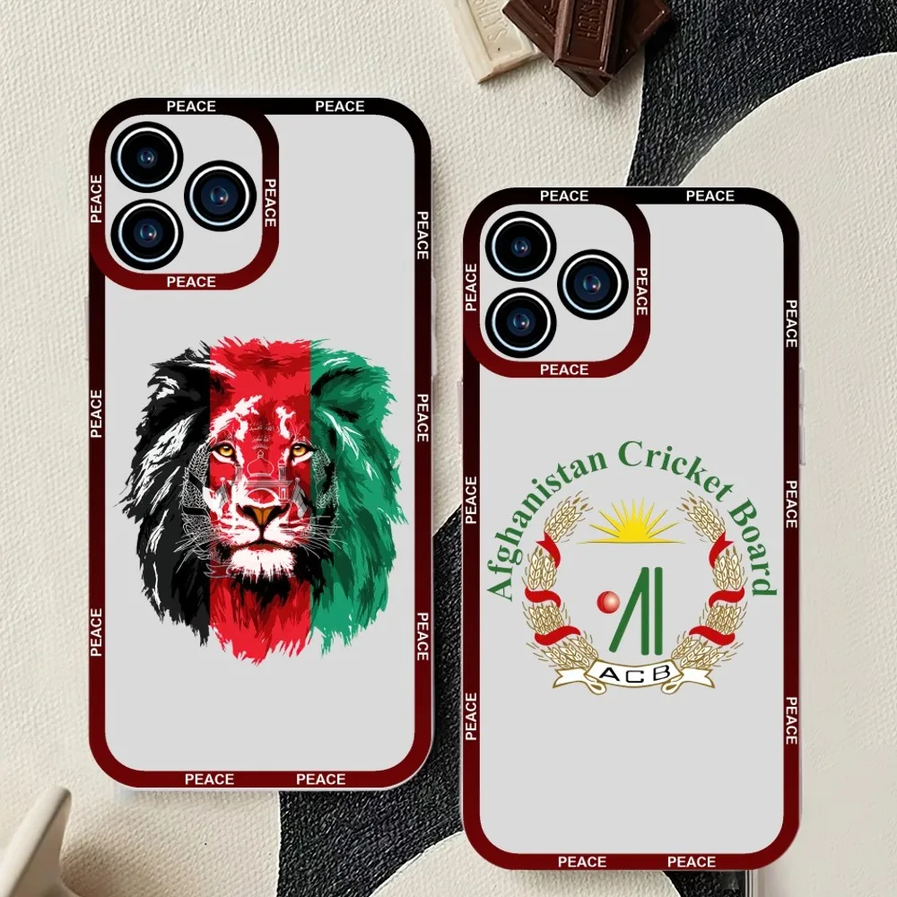 Fashion Afghanistan flag Phone Case For iPhone 11 12 Mini 13 14 15Pro Max Transparent Shell