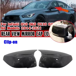 For Infiniti QX30 Q50S Q50 Q60 Q70 2014-2020 Wing Side Mirror Cover Rearview Mirror Rear View Cap Car Styling Auto Accessories