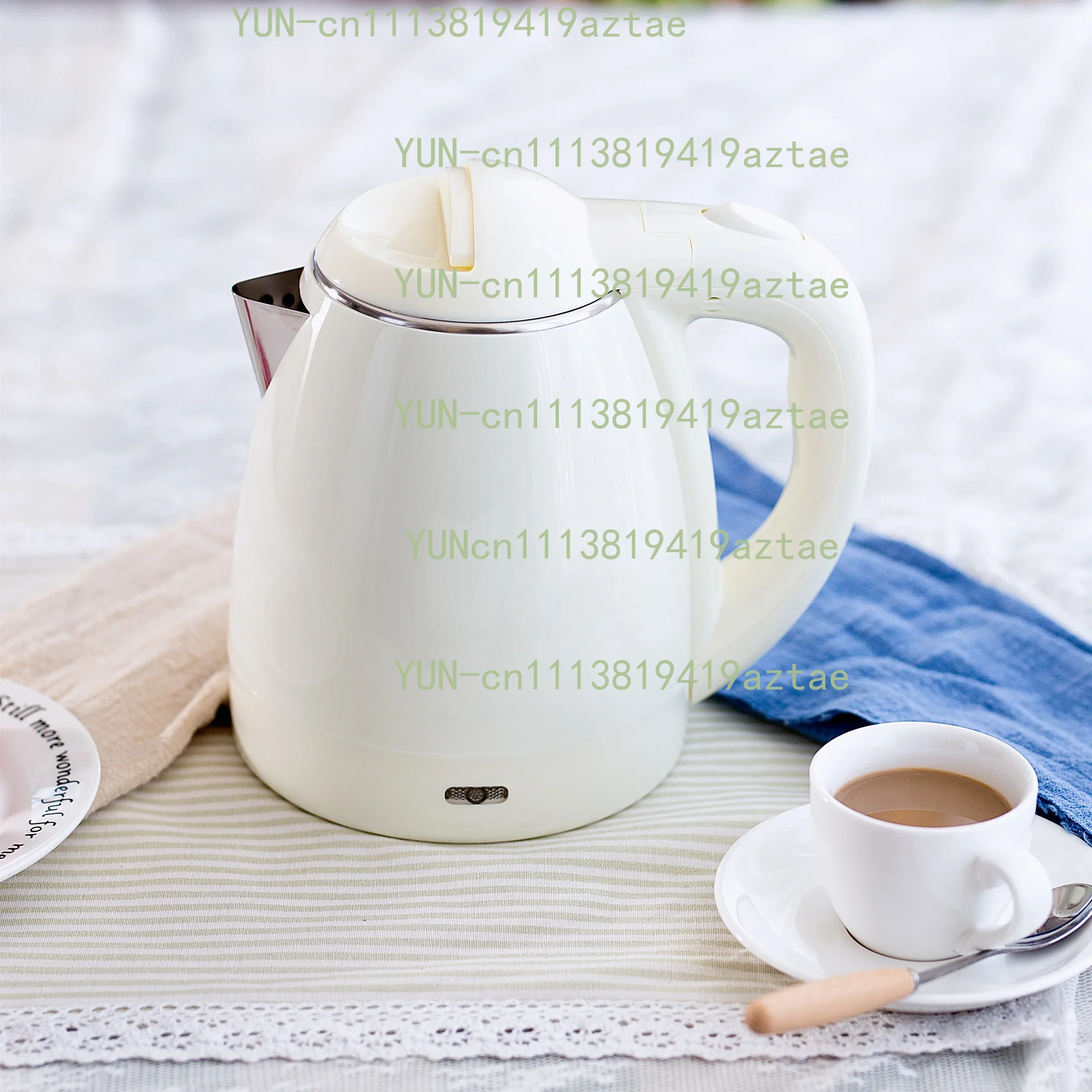 1.2L Double Wall Electric Kettle 360 Degree Hot Coffee/Tea Fast Heating Portable Steel Electric Water Kettle for Hotels