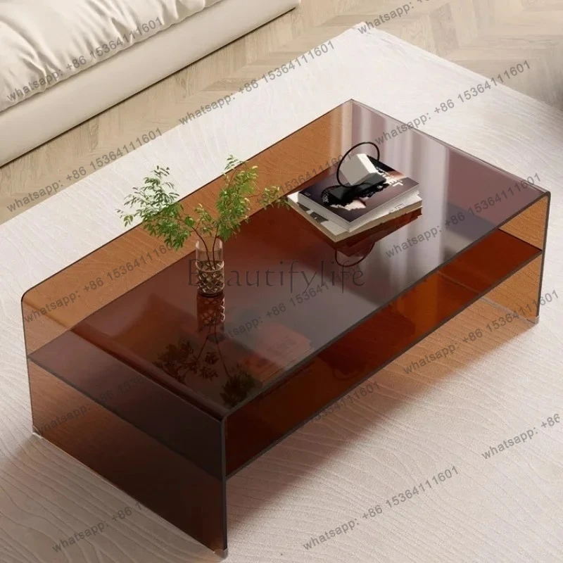 Acrylic coffee table simple living room personalized rectangular tea table coffee table simple modern mini office