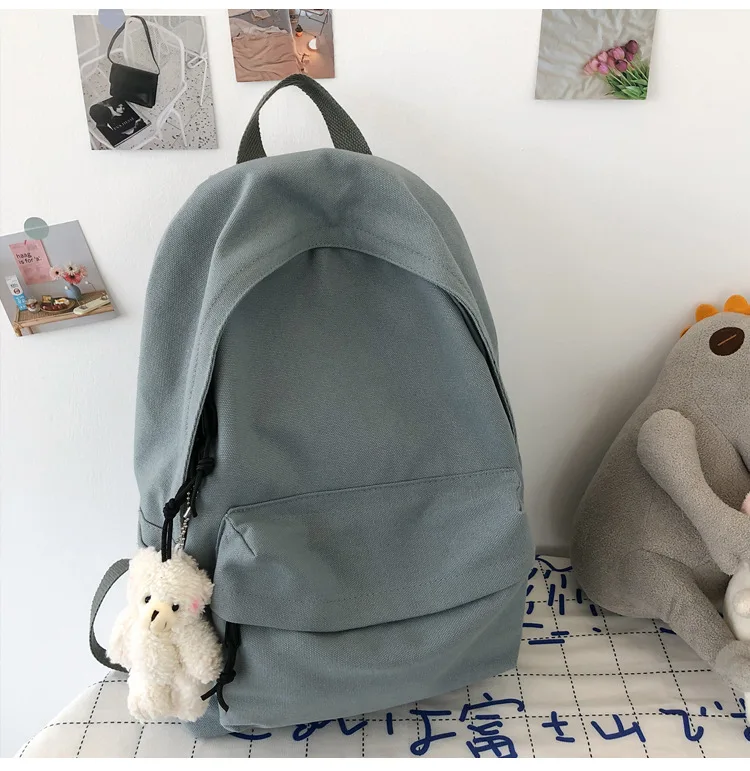 Mochila organizadora de libros de moda para estudiantes, mochilas escolares de lona, bolsas de almacenamiento de suministros diarios para mujeres