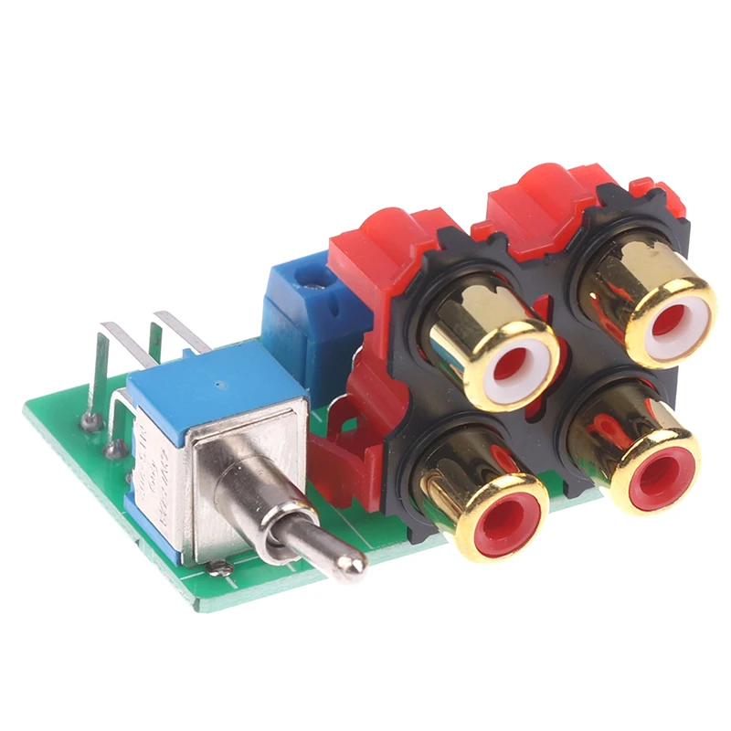 2-ways Signal Switching Board 2 In 1out Audio Source Switchboard Accessories 4.2*3*2.8cm