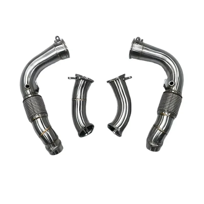 Factory Hot Sell High Performance 304 Stainless Steel Exhaust Downpipe for Bmw X5m F95 S63 4.4T 2025 Competition