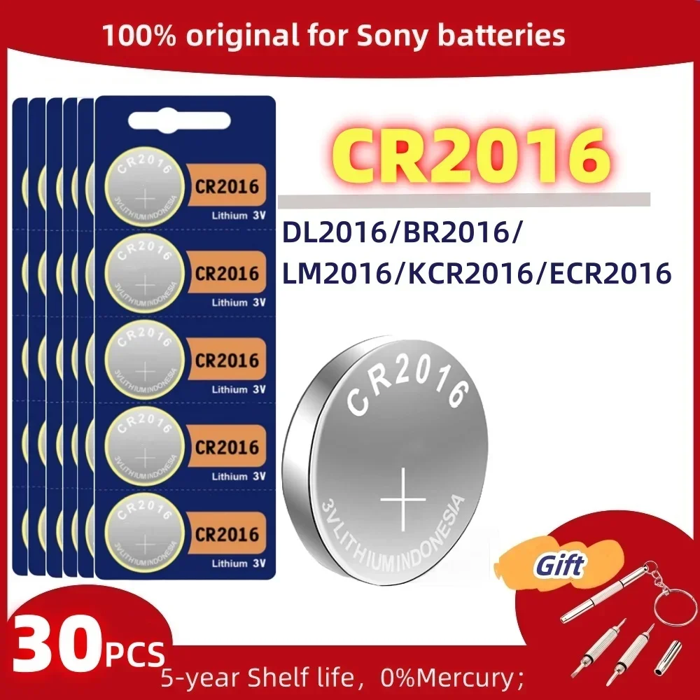 Original For Sony CR2032 Lithium Battery CR2025 CR2016 CR1632 Watch Toy Calculator Car Key Remote Control Button Coin Cells