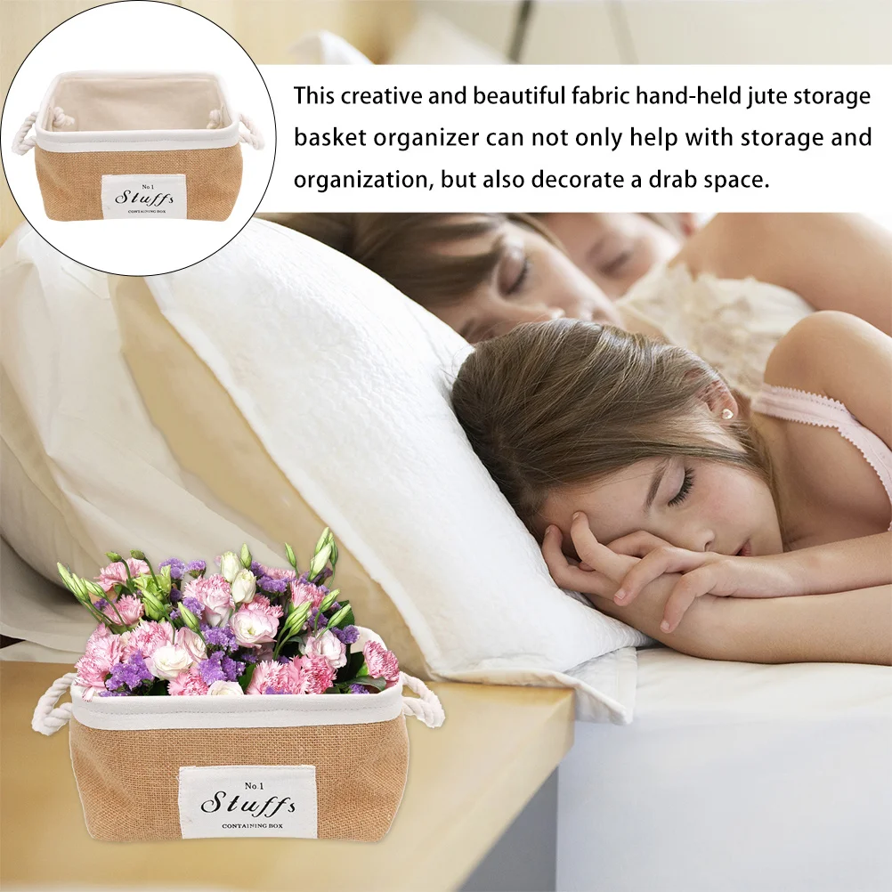 

1Pcs Storage Basket Woven Desktop Basket Sundries Storage Container for Home Fruit Snack Bread Serving Organizer