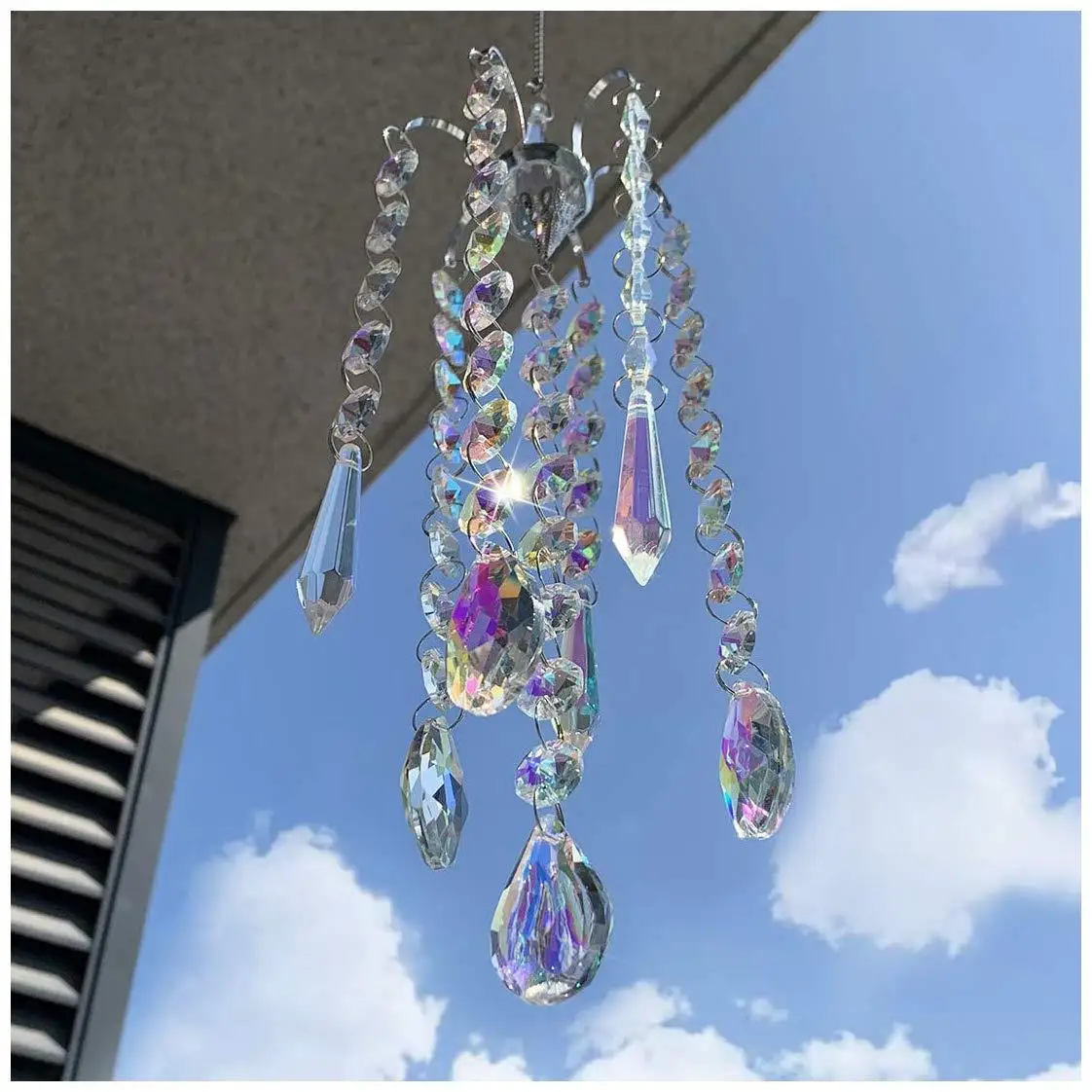 Chandelier Wind Chimes Crystal Suncatcher Window Hanging Sun Catchers Prism Rainbow Maker Pendant
