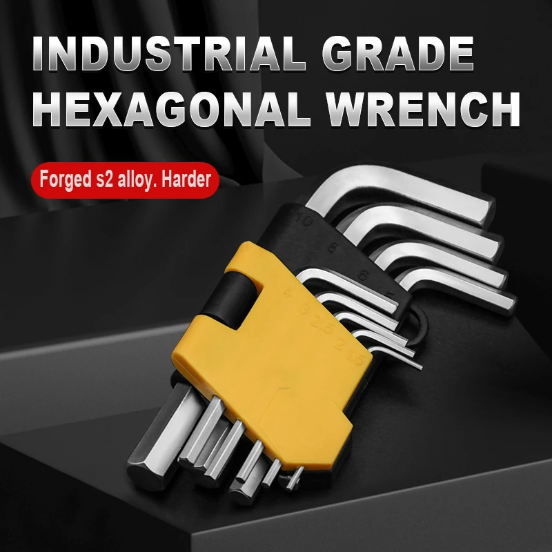 

9 шт. Набор звездообразных ключей Torx, набор шестигранных ключей, набор шестигранных гаечных ключей, двухсторонняя звездочка типа L, инструмент для ручного ремонта