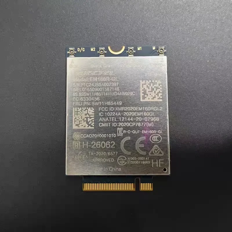 Quectel EM160R-GL M.2 Module 1Gbps/150Mbps LTE Cat16 GPS GLONASS 5W11H85443 Wireless for Laptop Compatible Thinkpad FRU T14