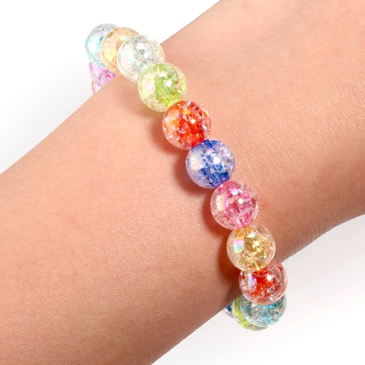 Transparent creative Mixed acrylic cracked beads, suitable for women, DIY bracelets, necklaces, Beads & Bead Assortments