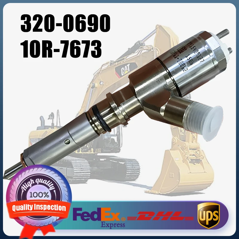 

New Diesel Fuel Injector 320-0690 10R-7673 2645A749 For CAT Caterpillar C6.6 Perkins Engines 930H 938H 924H 928H