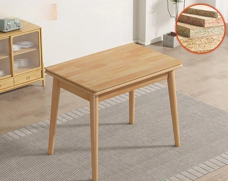 

Solid wood folding dining table small apartment household, retractable and stretchable, dining table