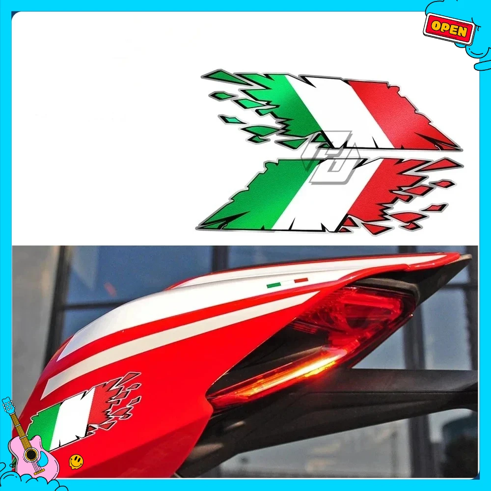 

Для Vespa GTS GTV Fly Ducati Monster Aprilia MV Triumph наклейки на бак мотоцикла итальянский флаг "ручка" стиль 3D наклейка на мотоцикл