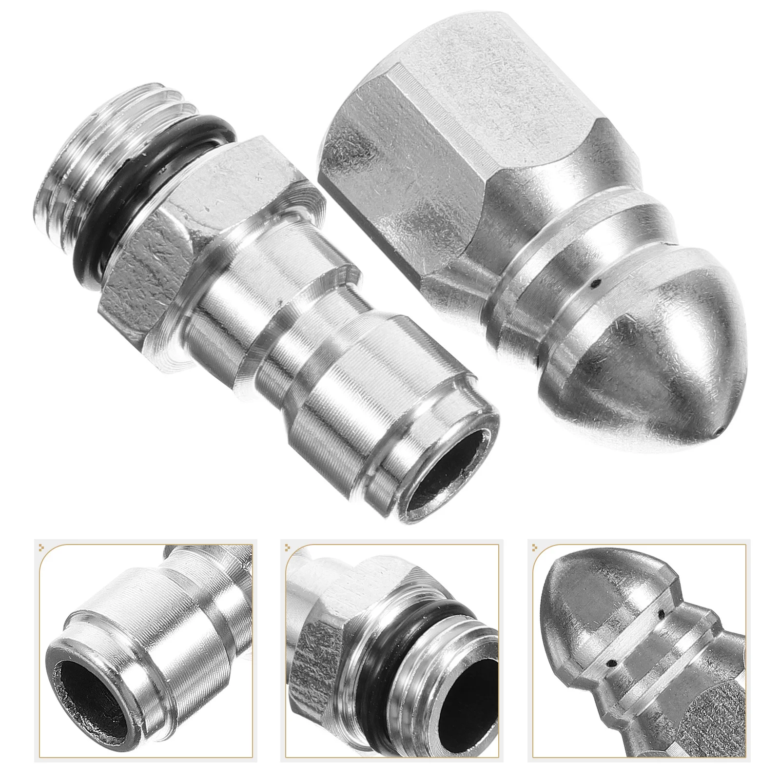 الفولاذ المقاوم للصدأ فوهة الضغط العالي المدمجة سهلة التركيب أجزاء آلة التنظيف فوهة المجاري فتح غسالة نفاثة