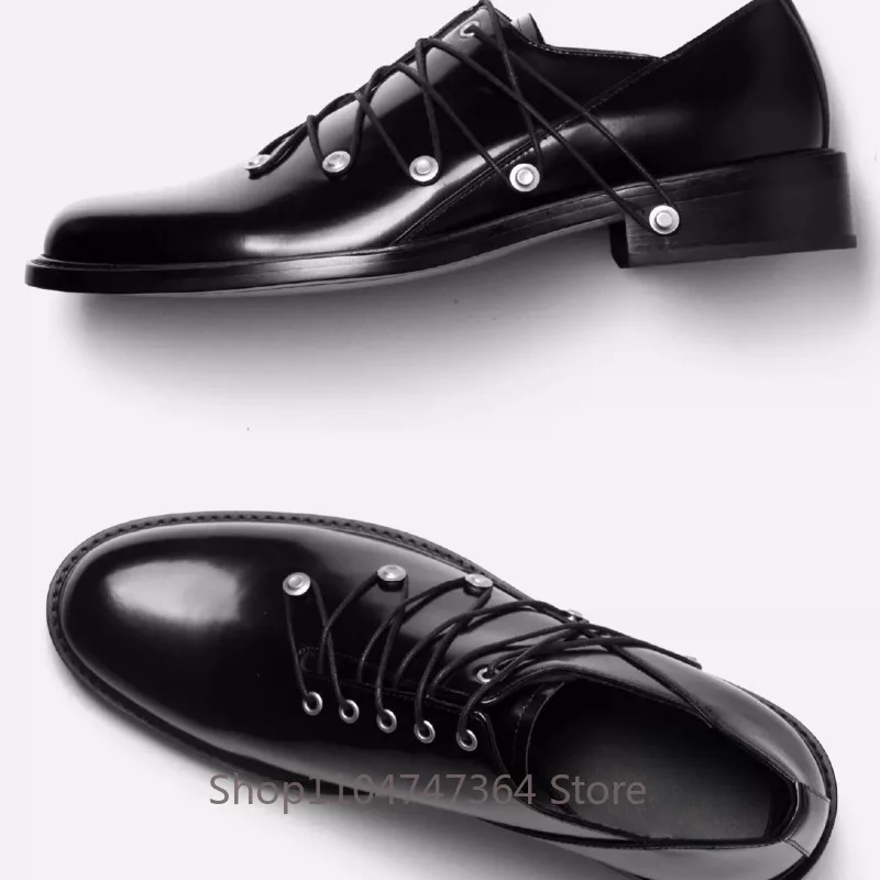 Designer Genuine Leather Office Wedding Party Dress Leather Shoes Men's Loafers Casual Work Business Oxfords Male Derby Black