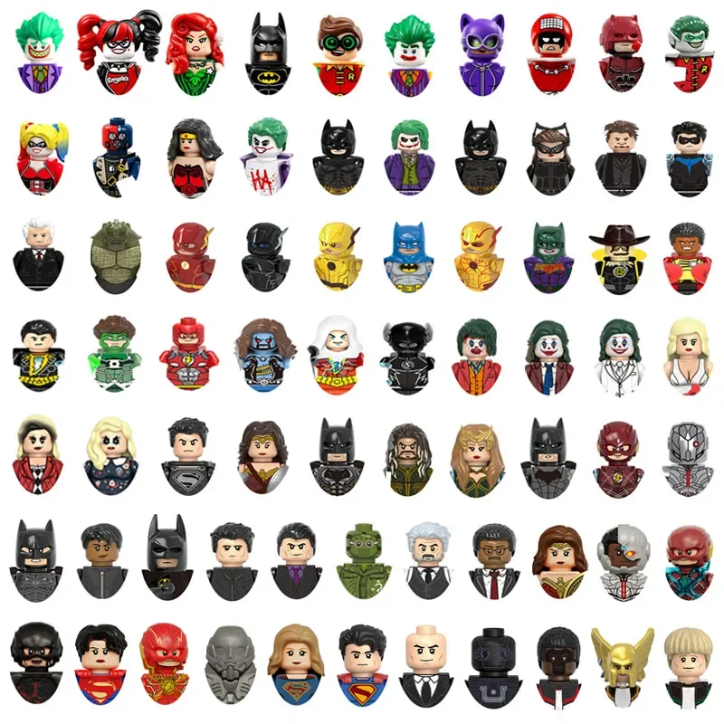 

Clown Robin Harley Quinn The Flash Wonder Woman Aquaman Mera Hawkgirl Superman Building block boy birthday toy