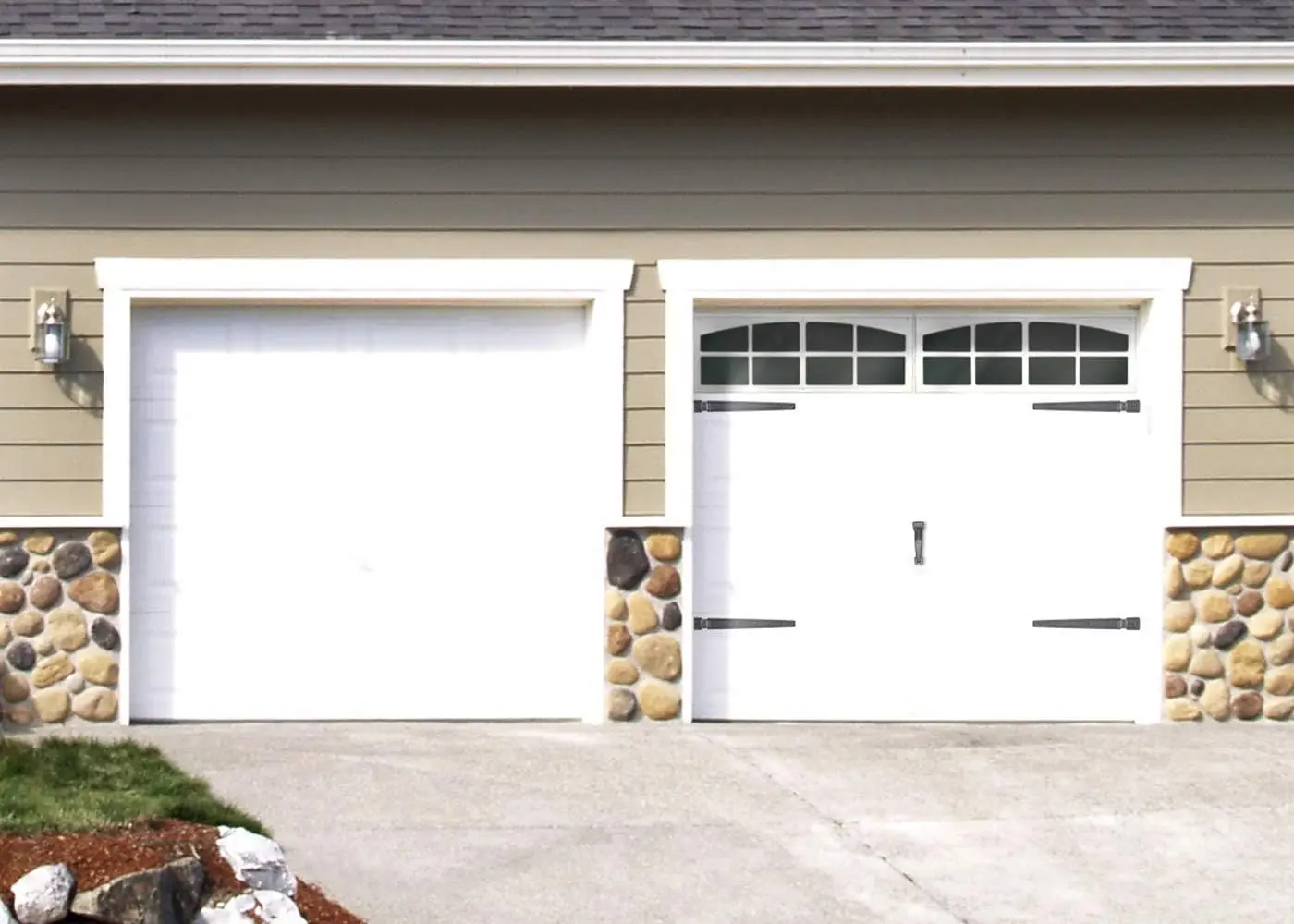 Simulated Garage Door Window Kit - Easy-Install Faux Garage Windows for Two Car Garage