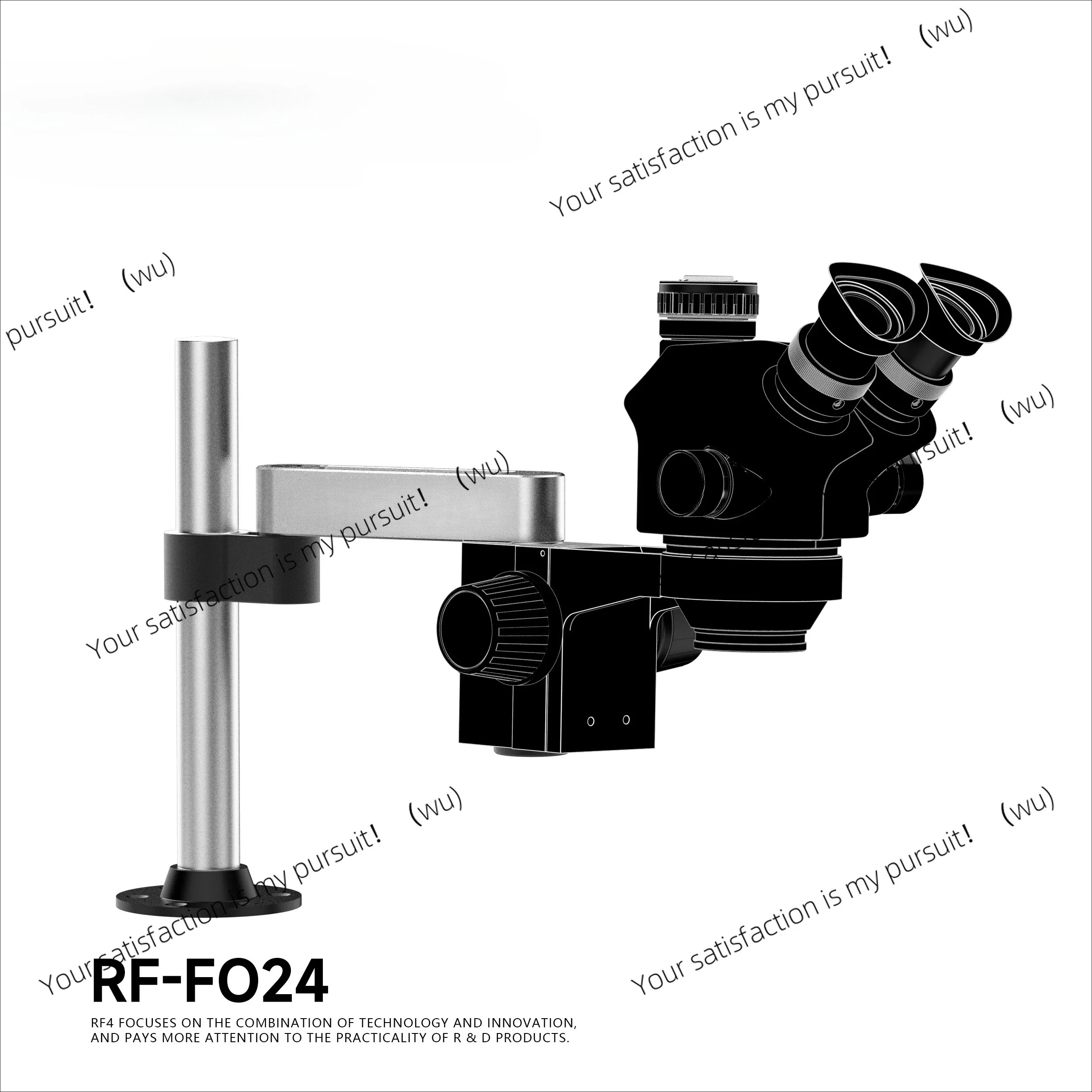 RF4 FO21 FO22 Adjustable Stereo Microscope 360° Rotation Universal Double Arm Microscope Bracket Dual Axis Holder Lifting Tools
