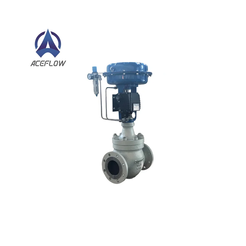 High temperature steam gas liquid graphite packing 304 STL socket weld customized pneumatic control globe valve