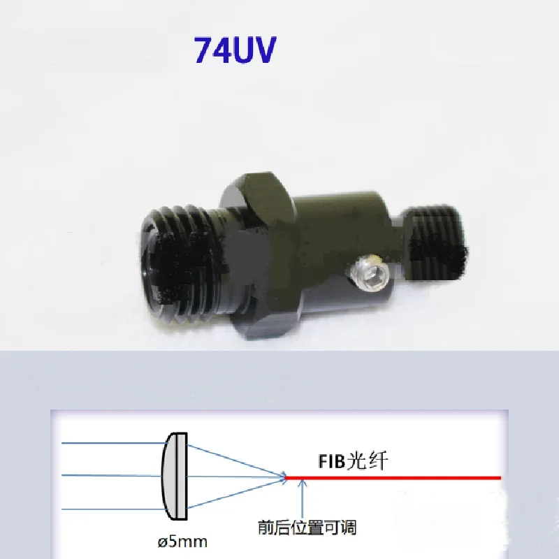 Fiber Collimator Quartz Fiber Focusing Lens SMA905 Lens Collimator Coupling Lens 74-UV