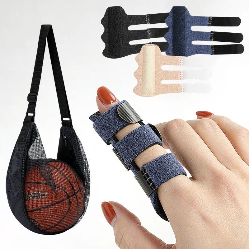

Сумка для одного мяча с карманом на молнии, защита пальцев для игры в мяч, сетчатая сумка для хранения мячей, спортивное оборудование, переноска баскетбола