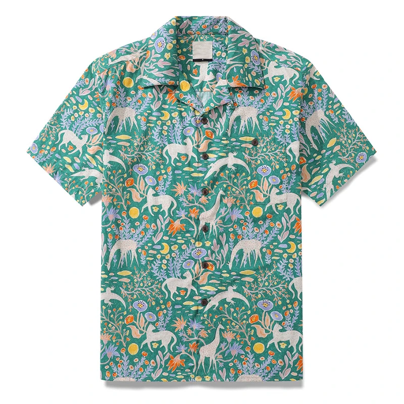 Hawaiian Shirts For Men Floral Summer Casual Short Sleeve Y2k Tops Oversized Streetwear Vintage Beach Blouse Camisa Masculino