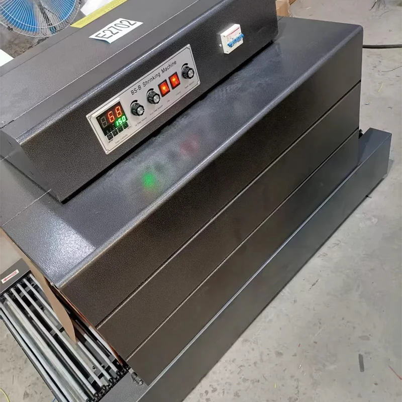 Food‑Grade Tabletop Automatic Heat Shrink Tunnel Packing Machine Chain Conveyor for Aluminum Foil Pouch Packaging