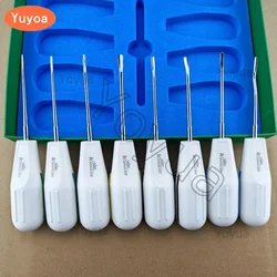 8pcs/set Dental Teeth Extracting Elevator Surgical Extraction Tooth Root Tip Surgery Forceps Minimally Invasive Tooth Extracting