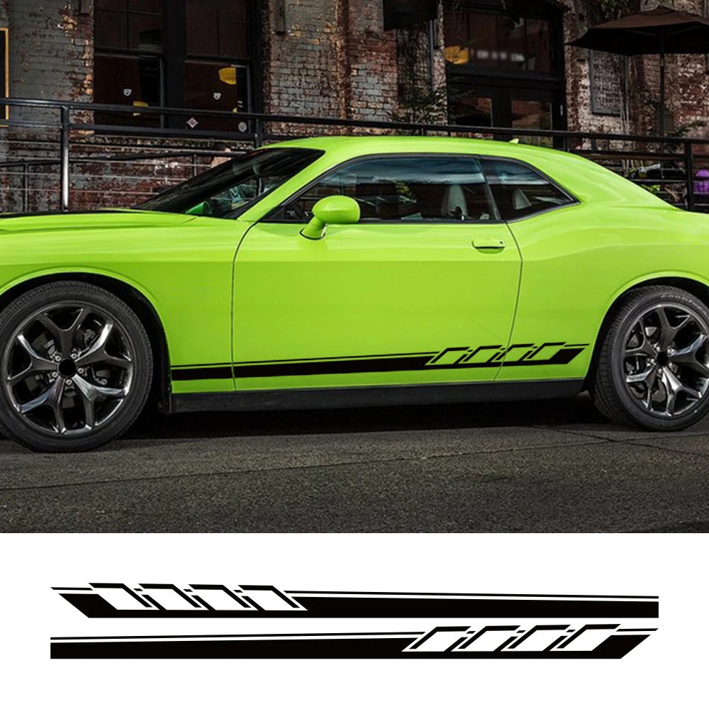 

Car Sticker Long Stripe Sticker Car Side Skirt Body Door Decal Car Decoration Accessories For Dodge Challenger Avenger Caliber