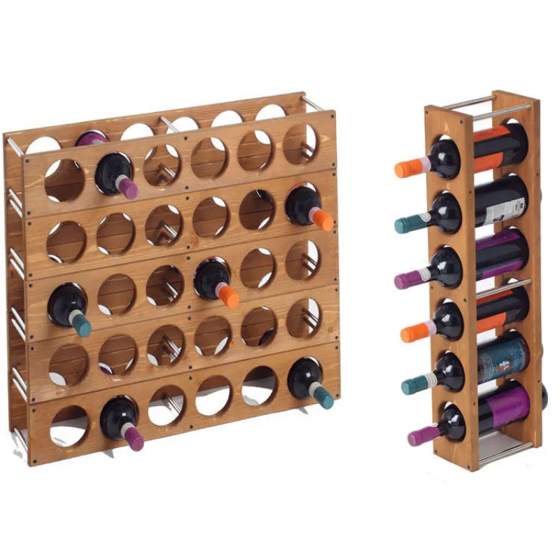 Présentoir de bouteilles de vin en bois, unité de stockage de vin, étagère en bois personnalisée, luminaire français de haute qualité, armoire T1, Shopfitti, usine