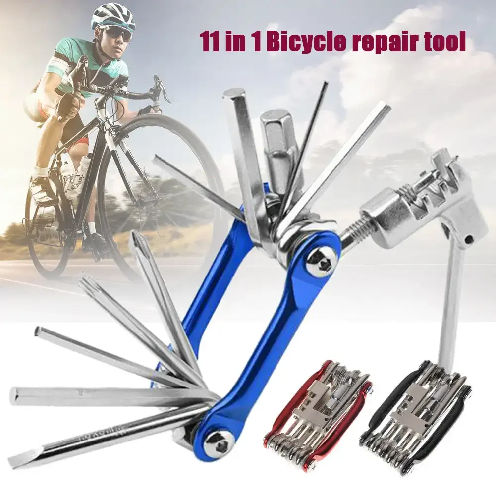 Kit d'outils de réparation de vélo, 11 en 1, VTT, Tournevis étanche, Rayon JOHex, Ensemble de réparation de vélo multifonction, Outils de cyclisme