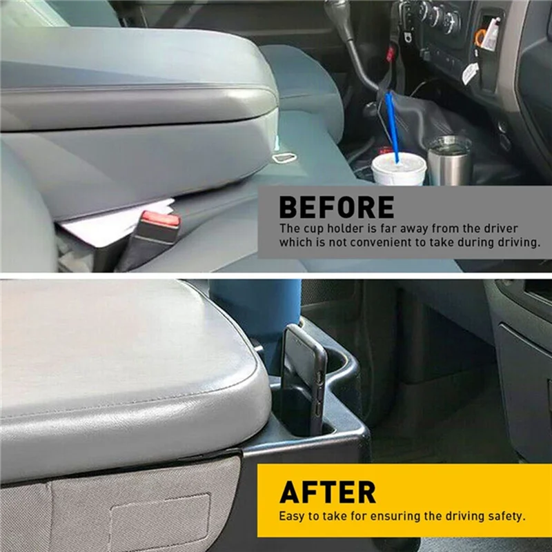 

0SS281AZAA Armrest Box Center Console Organizer Cup Holder For Dodge Ram 1500/2500/3500 1999-2022 Water Cup Storage