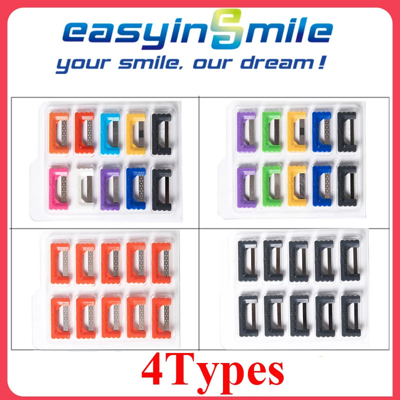 

Easyinsmile Dental Orthodontic IPR Interproximal Reduction Enamel Strips Polishing Serrated Strips Teeth Reduce Saws 10Pcs