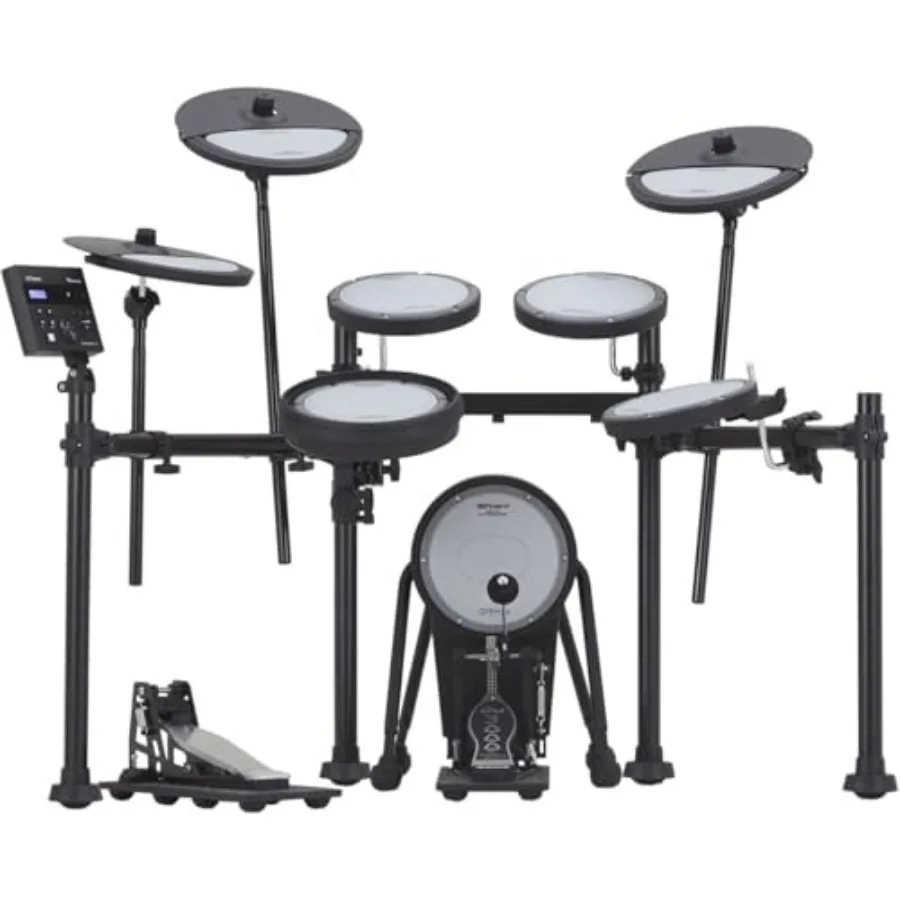 

Электронная ударная установка VQD106 V-Drums с бесшумным дизайном для домашнего использования, с сетчатыми пэдами черного цвета, бесшумной работой и реалистичным ощущением при игре