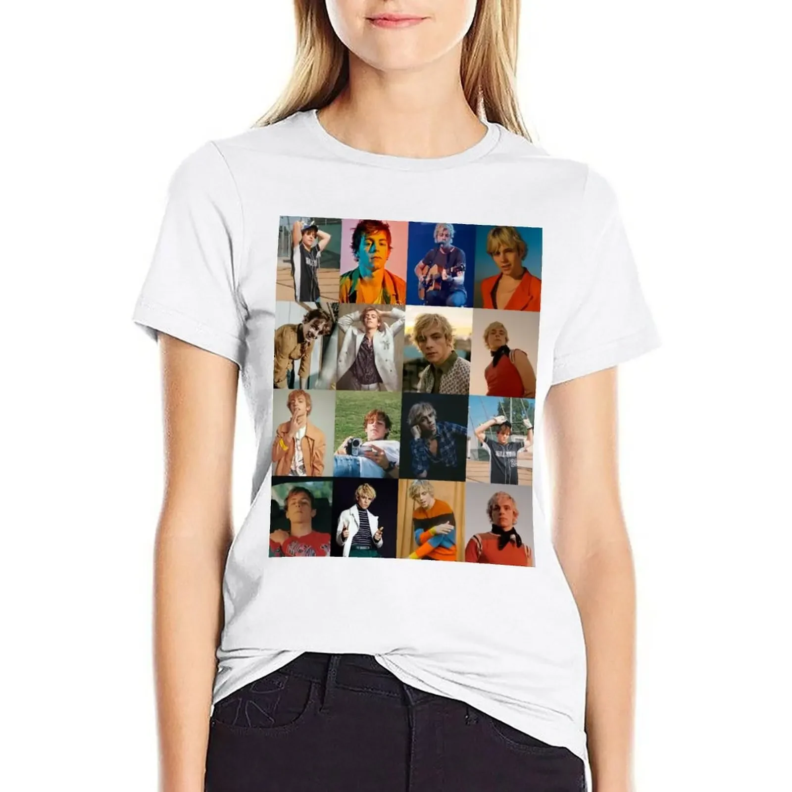 

Ross Lynch T-shirt korean fashion funny Women's summer blouses 2024