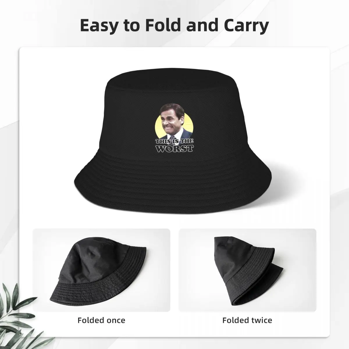 Unisex This Is The Worst Michael Scott Bob Hat Accessories Summer Beach Hatwear The Office Bucket Hat Fishing Hat for Outdoor