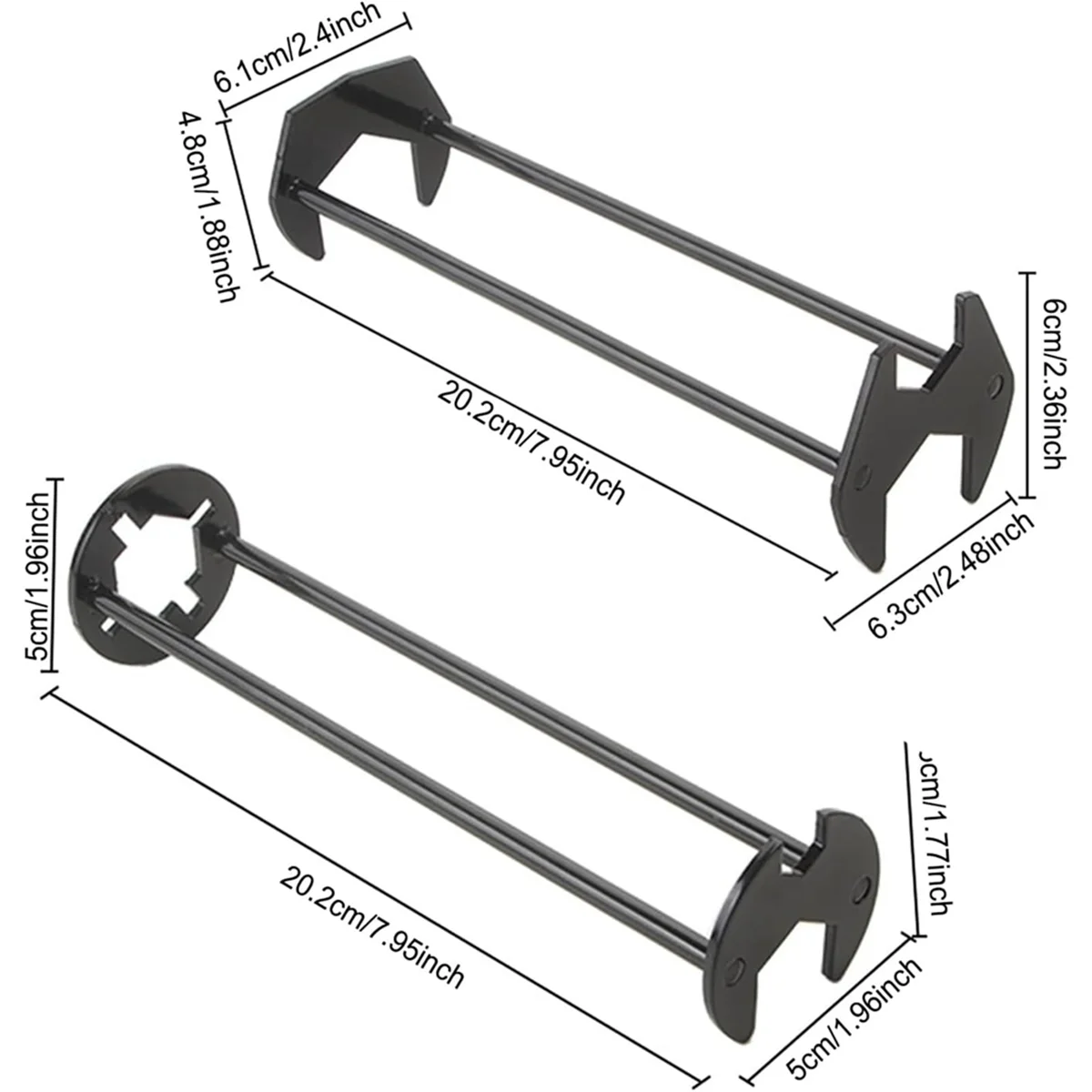 Basin Wrench, Sink Wrench Set 7 Sizes Universal Under Sink Plumbers Wrench Multifunctional Carbon Steel Faucet Wrench