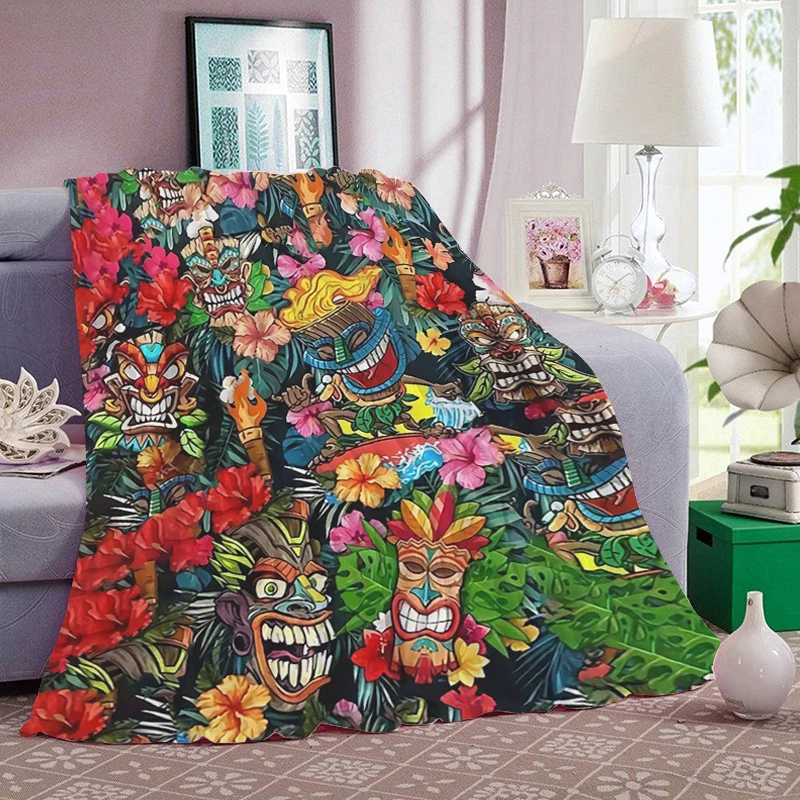 

Nap Blanket Sofa Tiki Warm Knee Bed Fleece Camping Custom Fluffy Soft Blankets for Winter King Size Microfiber Bedding