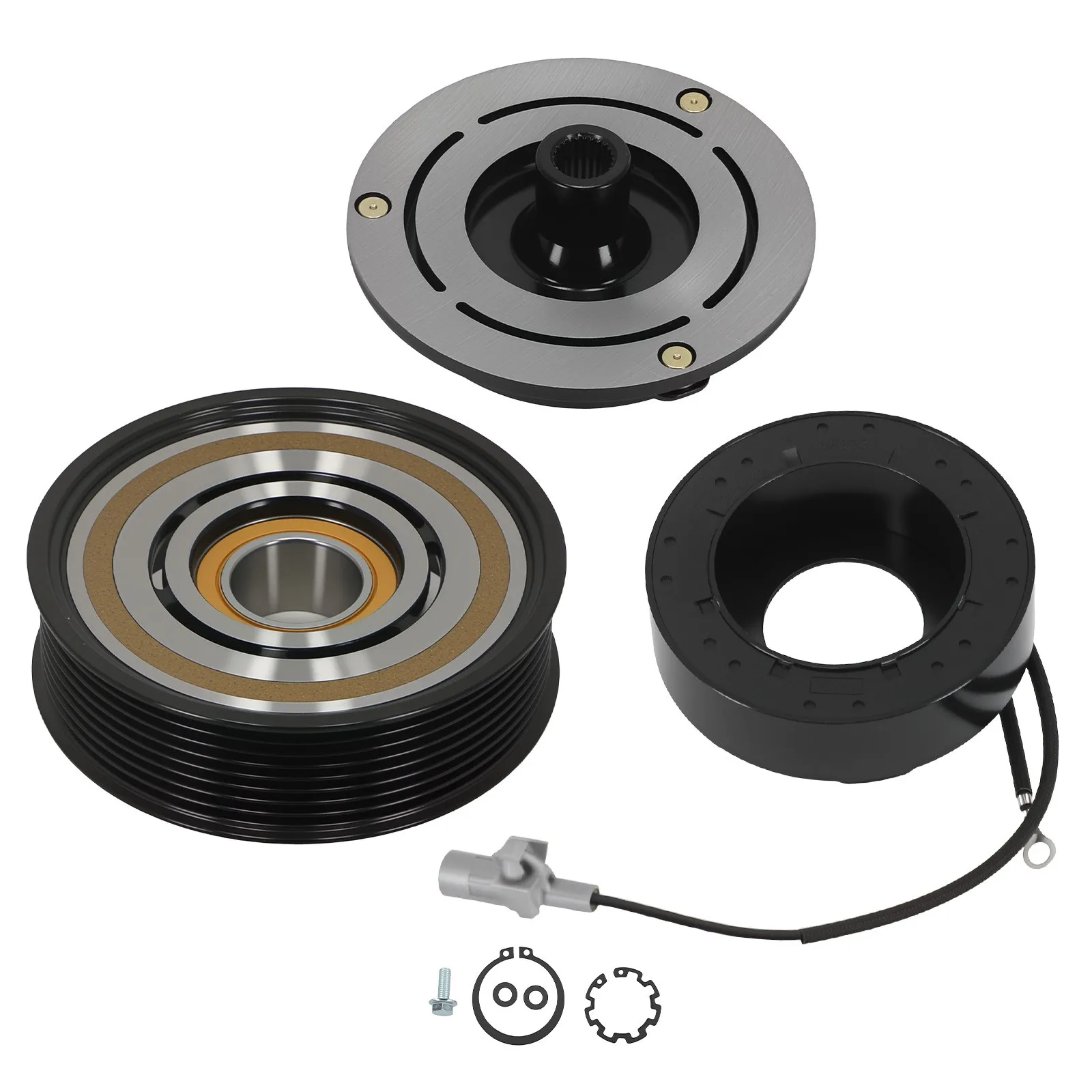 8 Pulley Groove AC Compressor Clutch Kit for Toyota Tundra 4.6L 5.7L 2007-2014