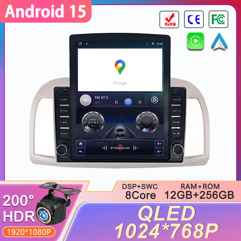 

Автомобильное радио Android 15 для Nissan March 3 K12 2002-2010 CarPlay Навигация GPS Мультимедийный плеер Стерео Wi-Fi Навигация Мультимический