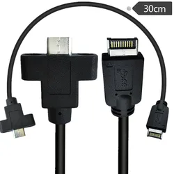 3.1 Type E To USB Type C Panel With Fixed Hole 10Gbps Connection Cable Gen2 Chassis Built-In Cable