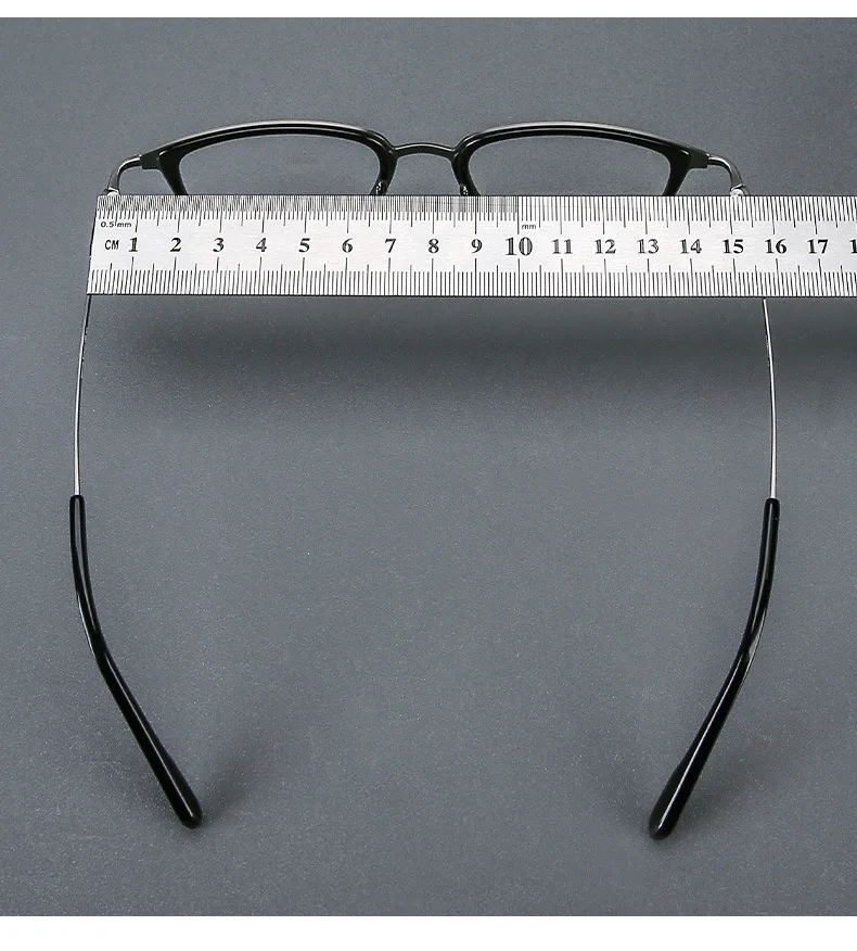 EYELUYAN 155mm Größe Breites Gesicht Brillengestell Männer Acetat Titan Fashion Square Vollrand Optische Brillengestell – Detail 6